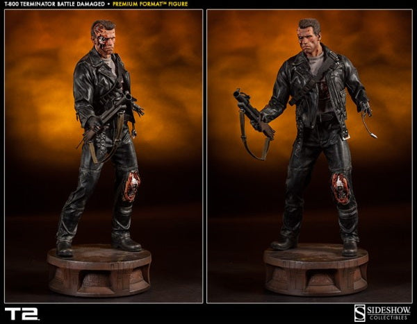 T:800 Terminator Battle Damaged Premium Format™ Figure Sideshow Collectibles